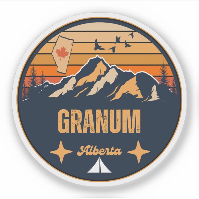 Pegatina Granum, Alberta (Anverso)
