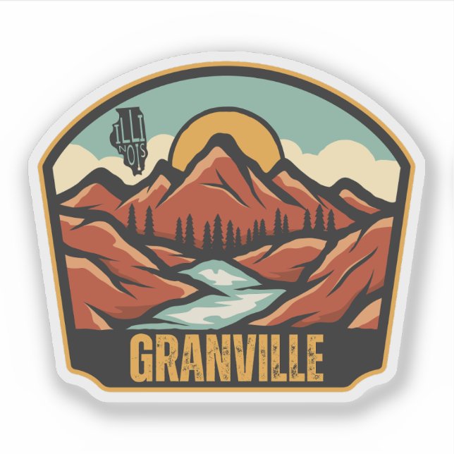Pegatina Granville, Illinois  (Anverso)