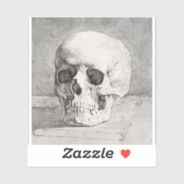 Pegatina Graphic Skull Art: Minimalist & Bold Ink Design