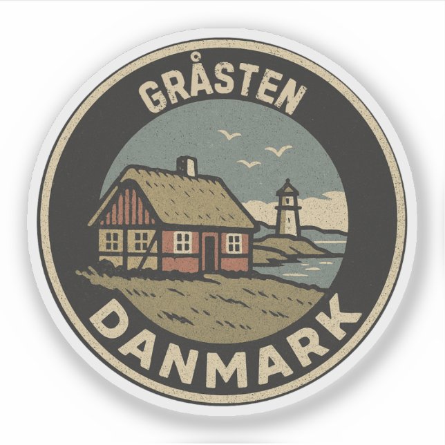 Pegatina Gråsten, Dinamarca Danmark  (Anverso)