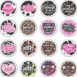 Pegatina Gratitud Citas Positivas y moda Inspiradora