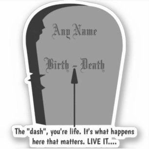 Pegatina Gravestone La Vida En Vivo De Dash A Su Máximo