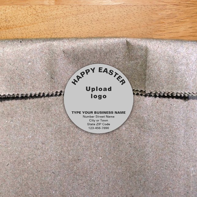 Pegatina Gray Easter Business Round (Subido por el creador)