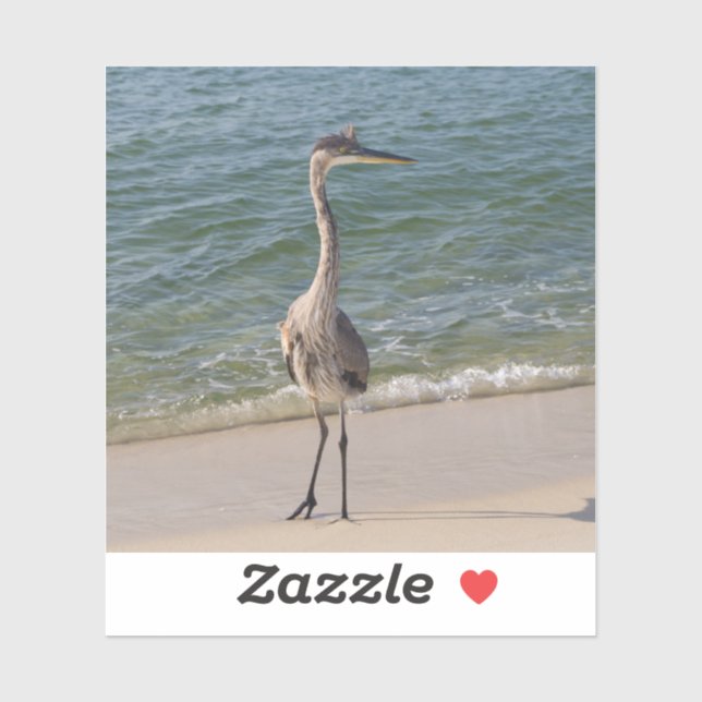 Pegatina Gray Heron (Hoja)