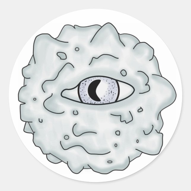 Pegatina Gray Meaty Eyeball (Anverso)