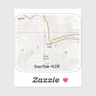 Pegatina Grays Peak Colorado Fourteener
