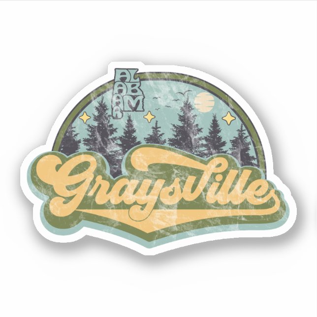 Pegatina Graysville, Alabama (Anverso)