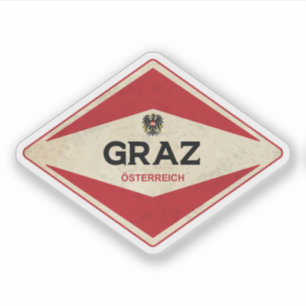 Pegatina Graz Austria Vintage