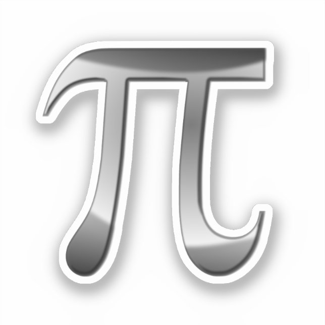 Pegatina Greek Letter Pi Symbol (Anverso)