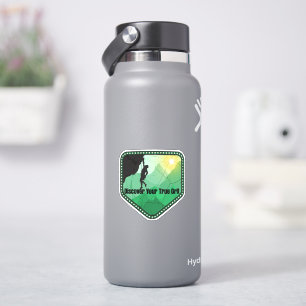 Pegatina Green Mountain Rock Climbing Outdoor Adventure