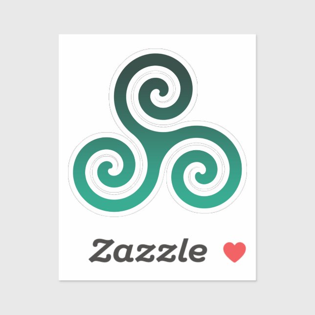 Pegatina Green Triskele (Hoja)