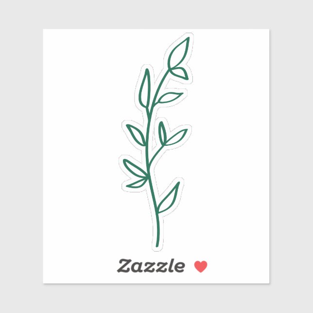 Pegatina Greenery Botanical green  (Hoja)