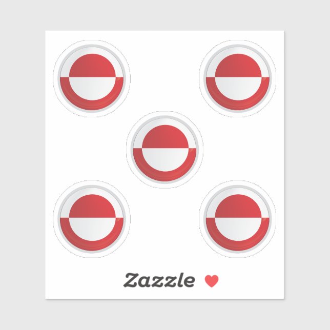 Pegatina Greenland Round Icon X4 (Hoja)