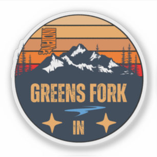 Pegatina Greens Fork, Indiana