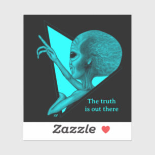 Pegatina Grey Alien, la verdad está ahí fuera