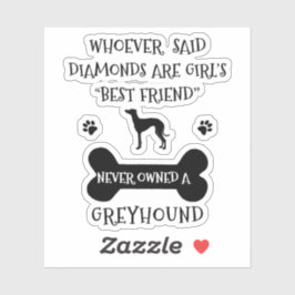 Pegatina Greyhounds es un mejor amigo chica vinilo