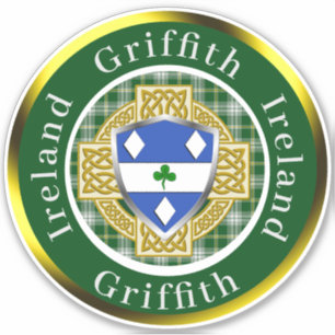 Pegatina Griffith Shield y Celtic Cross Personalizado