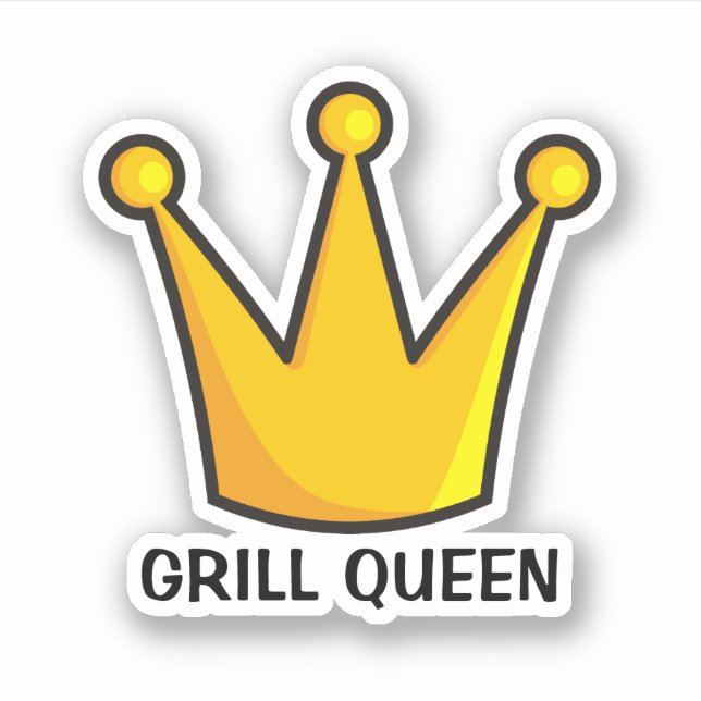 Pegatina Grill Queen (Anverso)