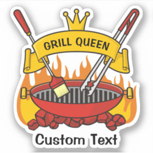 Pegatina Grill Queen