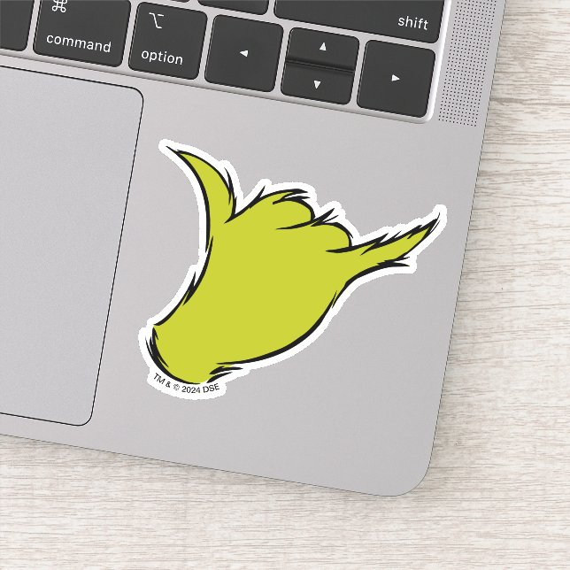 Pegatina Grinch | Máquina Media Camiseta (Detalle)