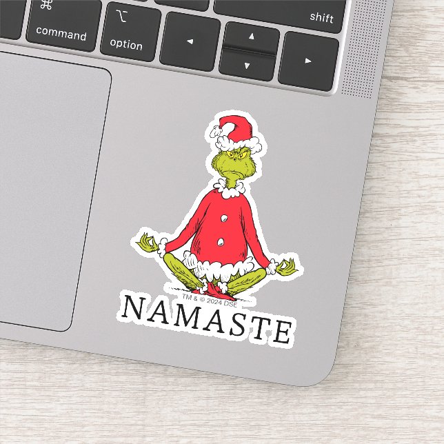 Pegatina Grinch | Namaste Santa Claus (Detalle)