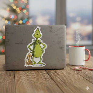 Pegatina Grinch   Postura de Max y Grinch