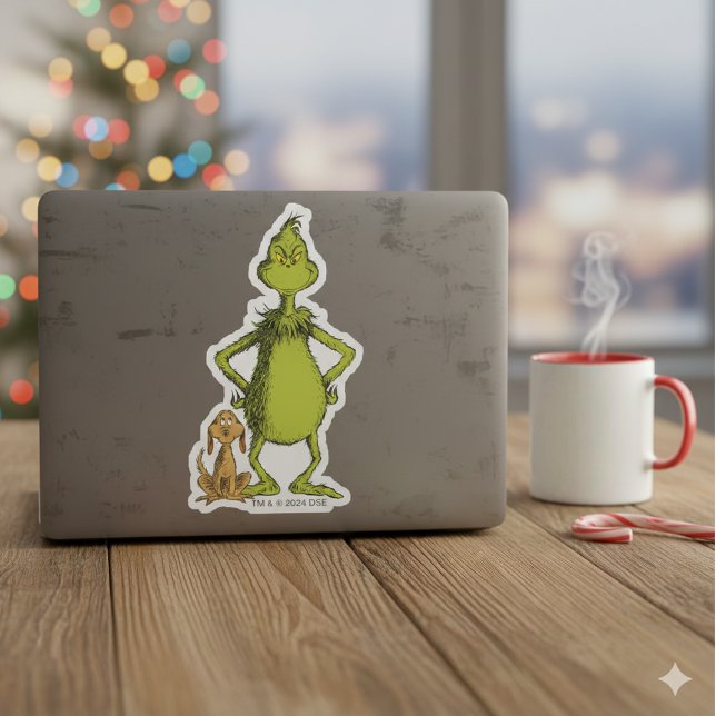 Pegatina Grinch | Postura de Max y Grinch (Subido por el creador)