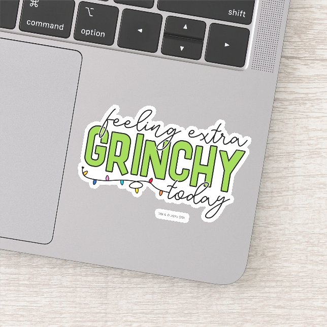 Pegatina Grinch | Sintiéndome Extra Grinchy Hoy 4 (Detalle)