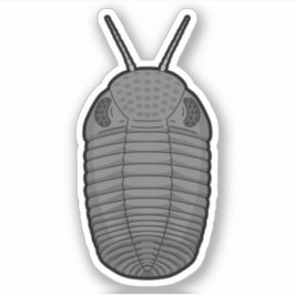 Pegatina Gris Phacops Trilobita- Animal Prehistórico Vinyl