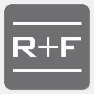 Pegatina gris R+F