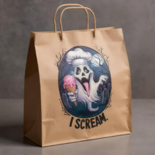 Pegatina "Grito" Chef Fantasma Divertido Helado de Hallowee