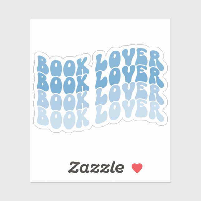 Pegatina Groovy Book Lover Blue Multicololor Retro Vinyl (Hoja)