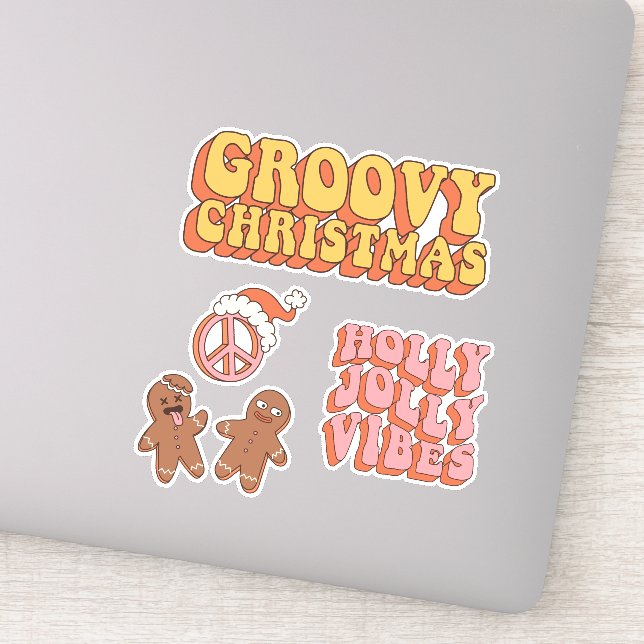 Pegatina Groovy Christmas Sticker Pack (Detalle)