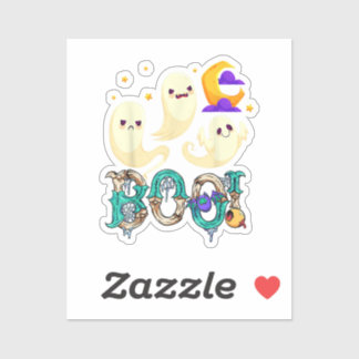 Pegatina Groovy Spooky Season Cute Ghost Pumpkin Ha