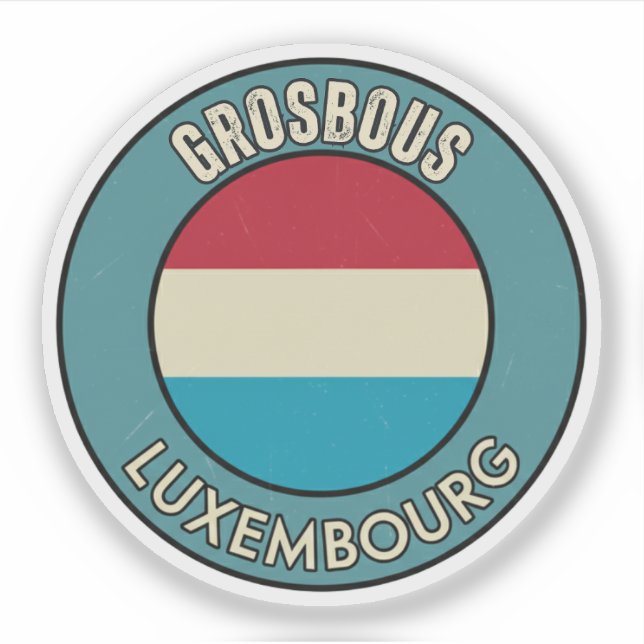 Pegatina Grosbous, Luxemburgo (Anverso)