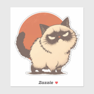 Pegatina Grumpy Cat Anime Chibi Meme