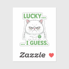 Pegatina Grumpy Cat Lucky I Guess Funny Sarcastic Sticker