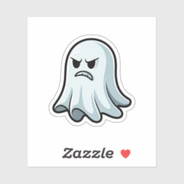 Pegatina Grumpy Ghost Sticker – Angry Cute Boo