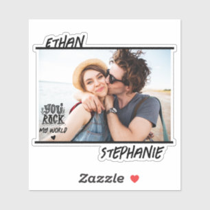 Pegatina Grunge negro personalizado que rocías mi foto mund