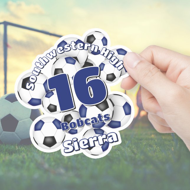 Pegatina grupo de azul de las bolas de fútbol negro espírit (Subido por el creador)