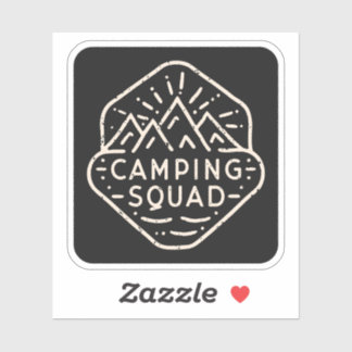 Pegatina Grupo de campamento de camping
