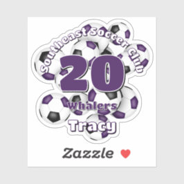 Pegatina grupo de colores del equipo de balones de fútbol n