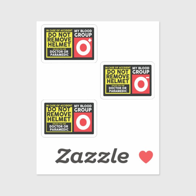 Pegatina Grupo O de sangre (Hoja)