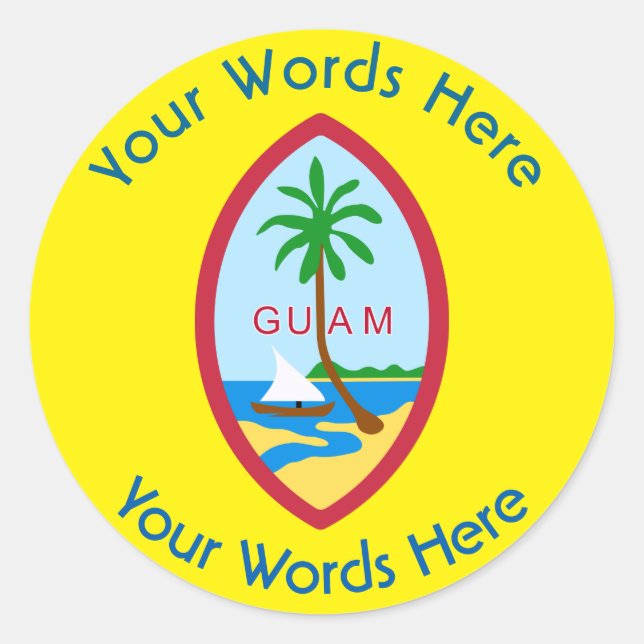Pegatina Guam Coat of Arms Personalizado (Anverso)