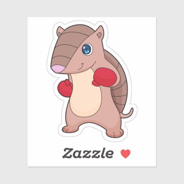 Pegatina Guantes de boxeo de boxeo de Armadillo (Hoja)