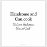 Guapo y puede cocinar agregar nombre maestro chef