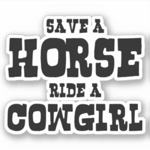 PEGATINA GUARDAR UN CABALLO EN UNA CHICA