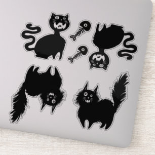 Pegatina Guárdese de los gatos hambrientos