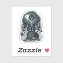 Guardián de cementerio - Halloween de Maine Coon