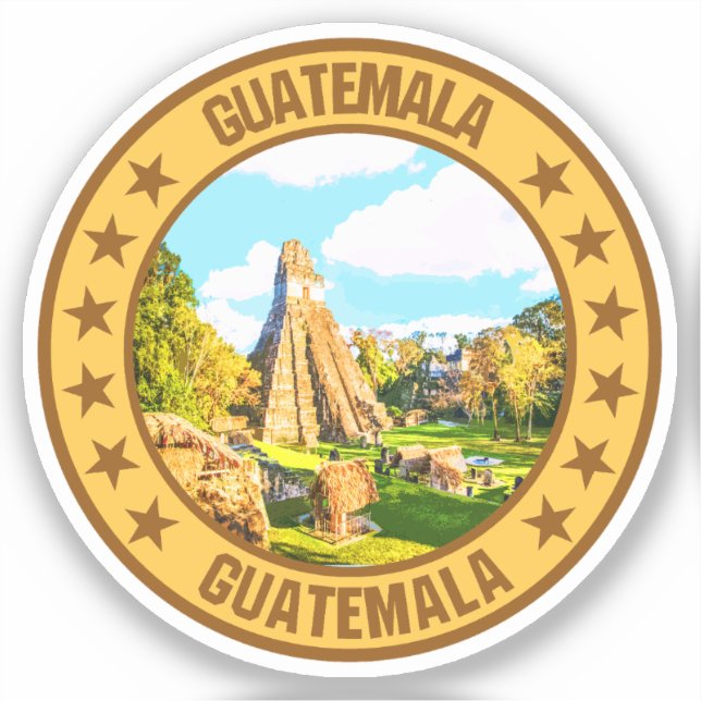 Pegatina Guatemala (Anverso)
